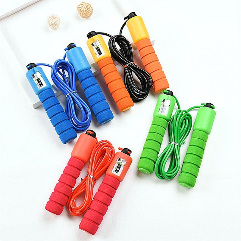 Corde à sauter professionnelle en éponge avec compteur électronique réglable, rapide, pour le comptage de sauts, la corde à sauter en éponge, le compteur électronique réglable, les équipements d'entraînement avec fil de corde à sauter rapide.