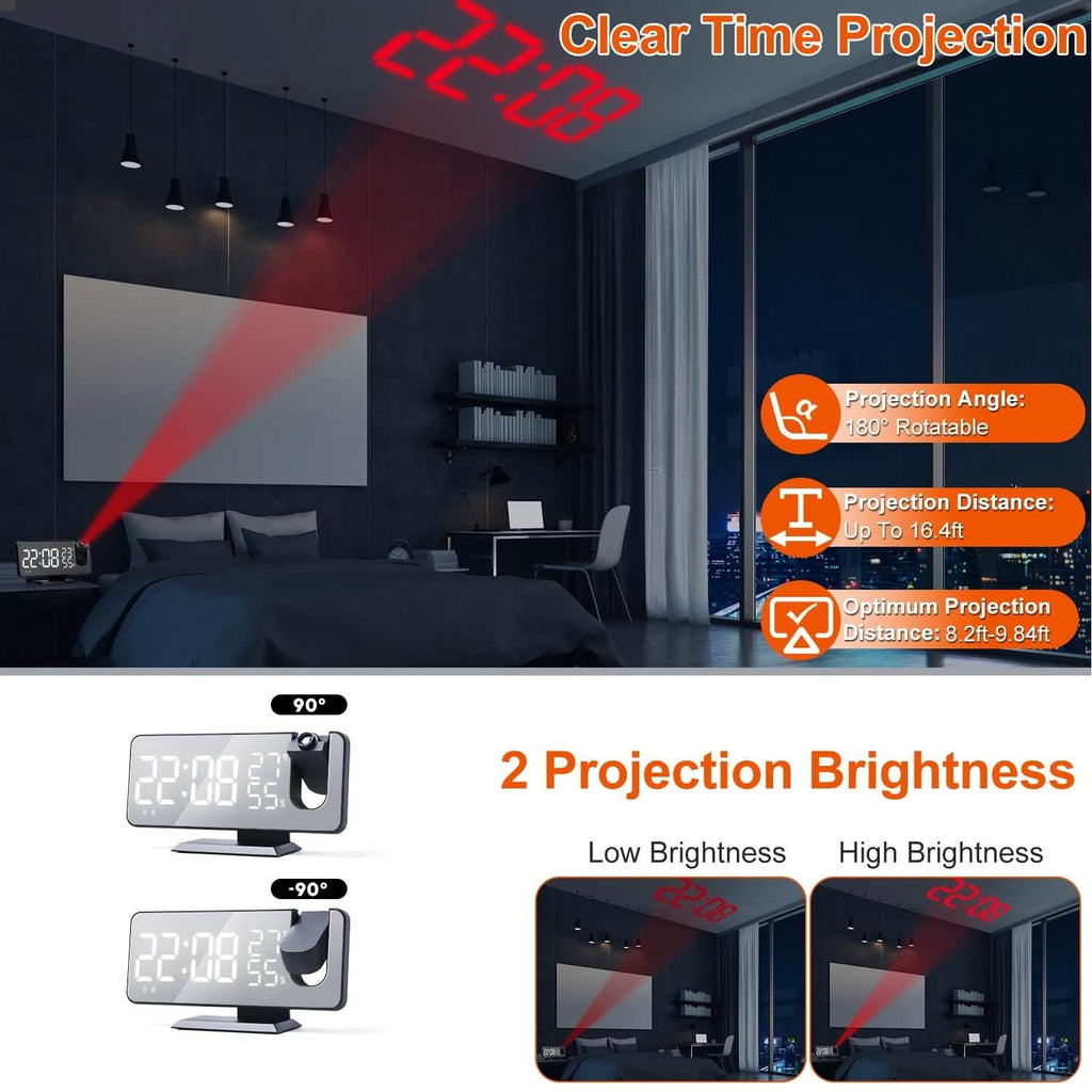 Réveil projecteur avec fonction radio