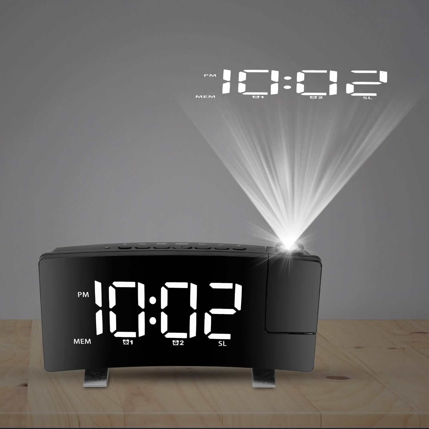 Réveil projecteur avec radio