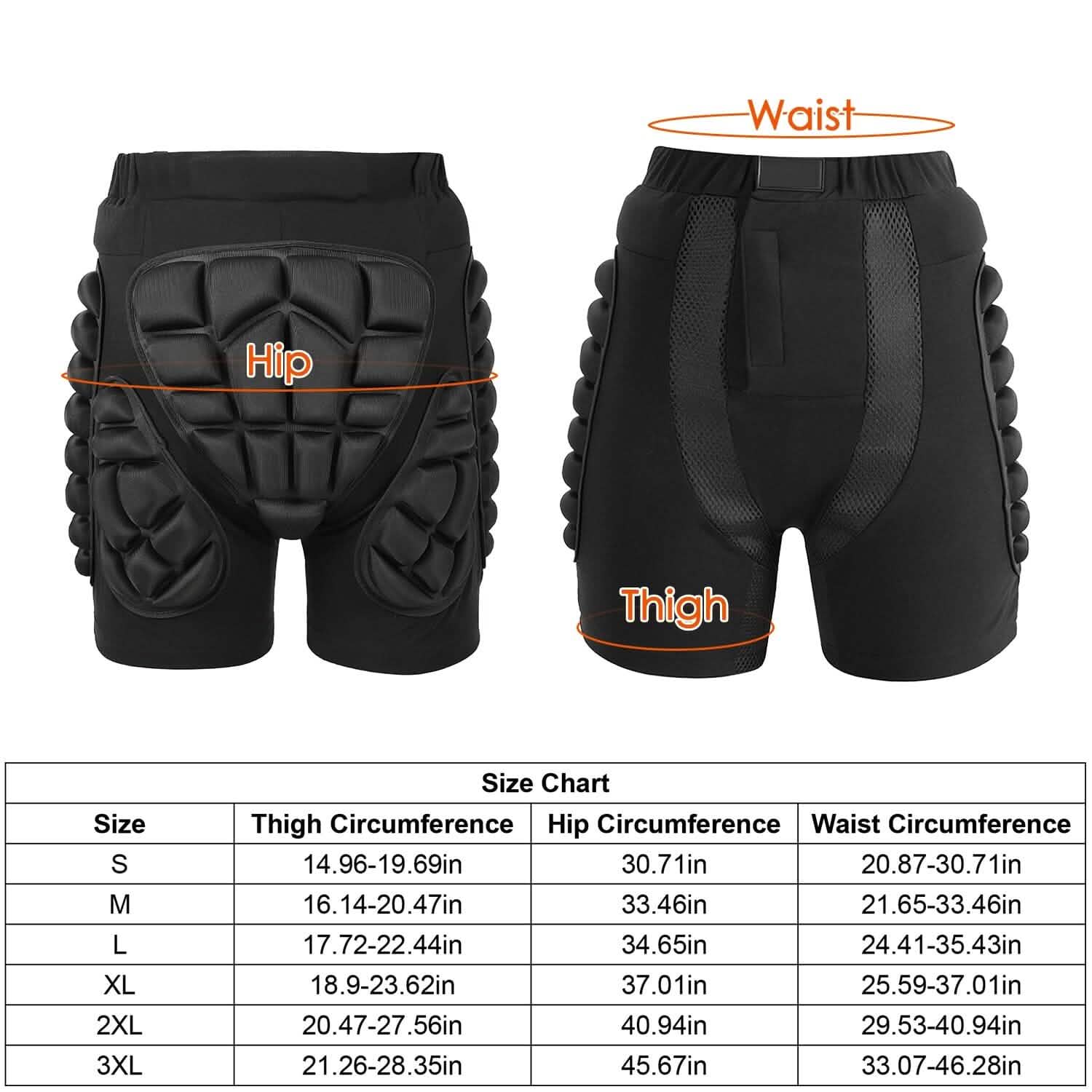 Short de protection pour le ski, le snowboard, le patinage et le skateboard