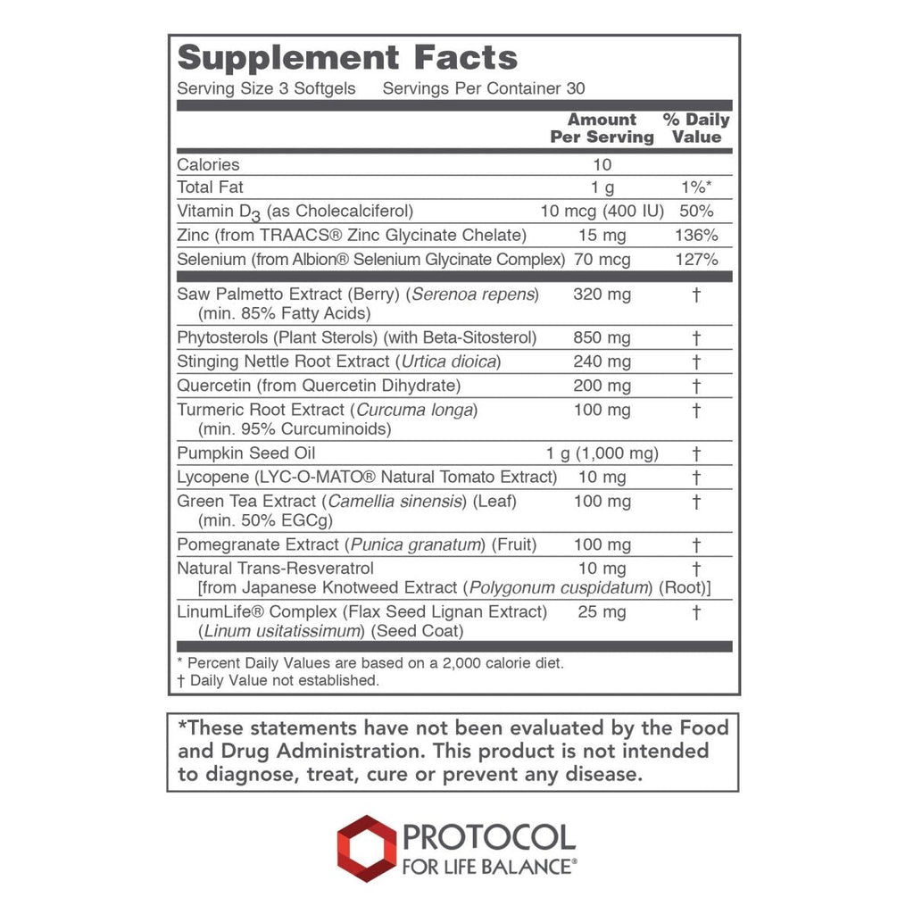 Protocol For Life Balance Prostate-B Force Clinique 90 Gélules Molles