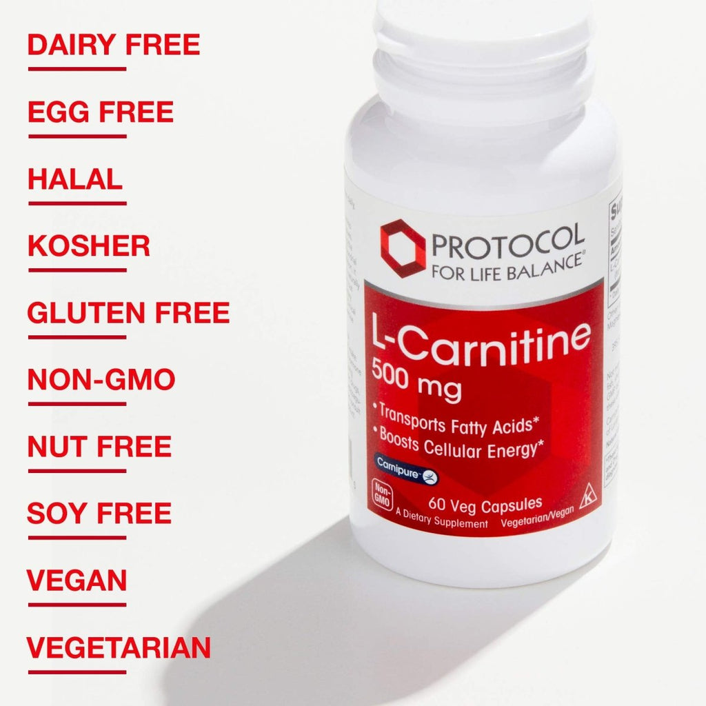 Protocol For Life Balance L-Carnitine 500 mg 60 Vcaps - P0072