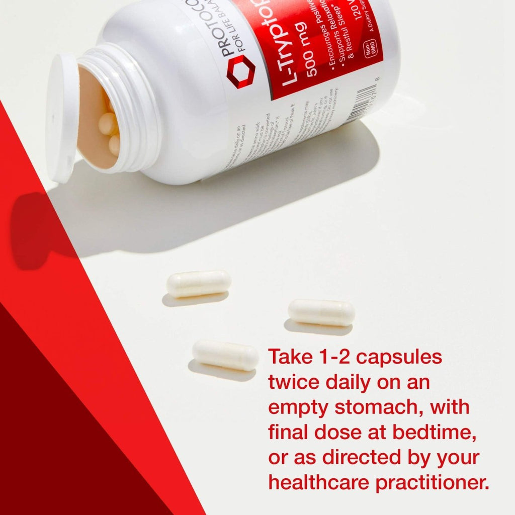 Protocol For Life Balance L-Tryptophane 500 Mg 120 Vcaps - P0167