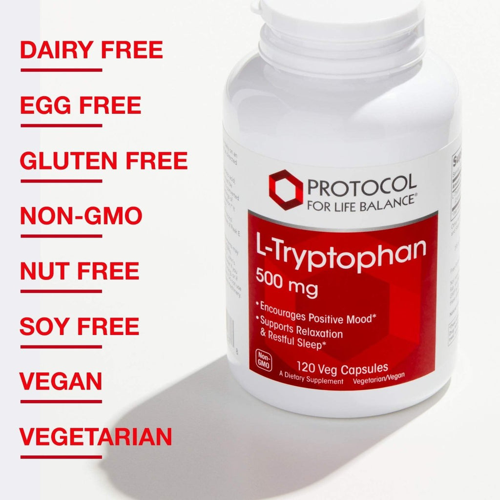 Protocol For Life Balance L-Tryptophane 500 Mg 120 Vcaps - P0167