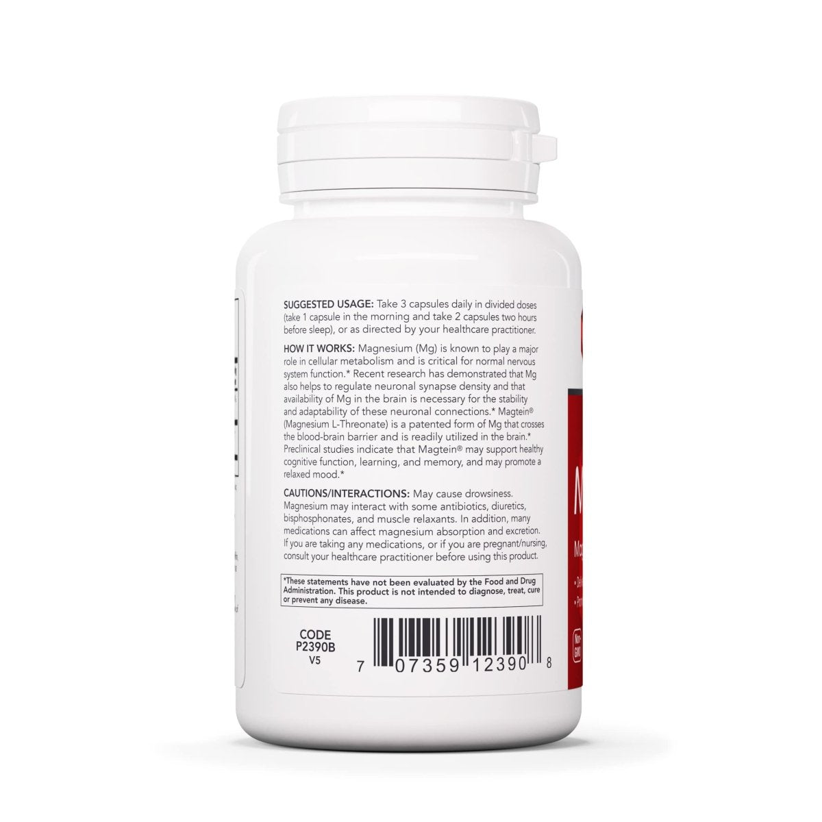 Protocol For Life Balance Magtein Magnesium L-Threonate (Anciennement Protosorb Magnésium) 90 Vcaps - P2390