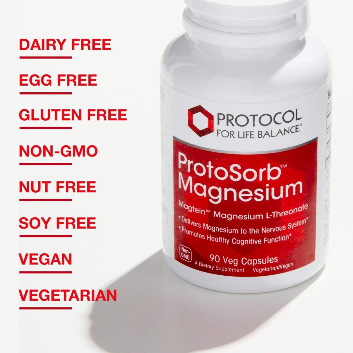 Protocol For Life Balance Magtein Magnesium L-Threonate (Anciennement Protosorb Magnésium) 90 Vcaps - P2390
