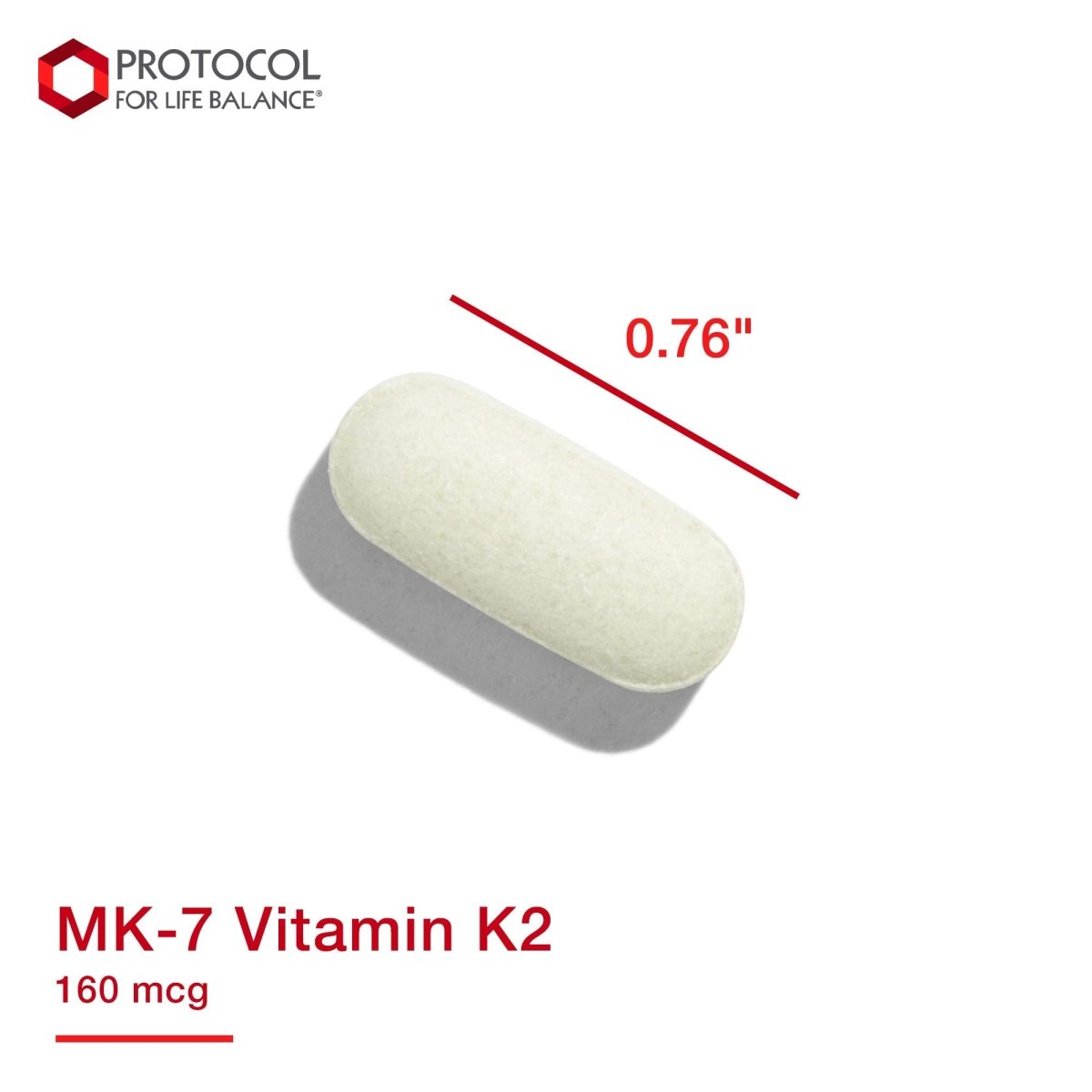 Protocol For Life Balance MK-7 Vitamine K2 160 mcg 60 Comprimés - P0993