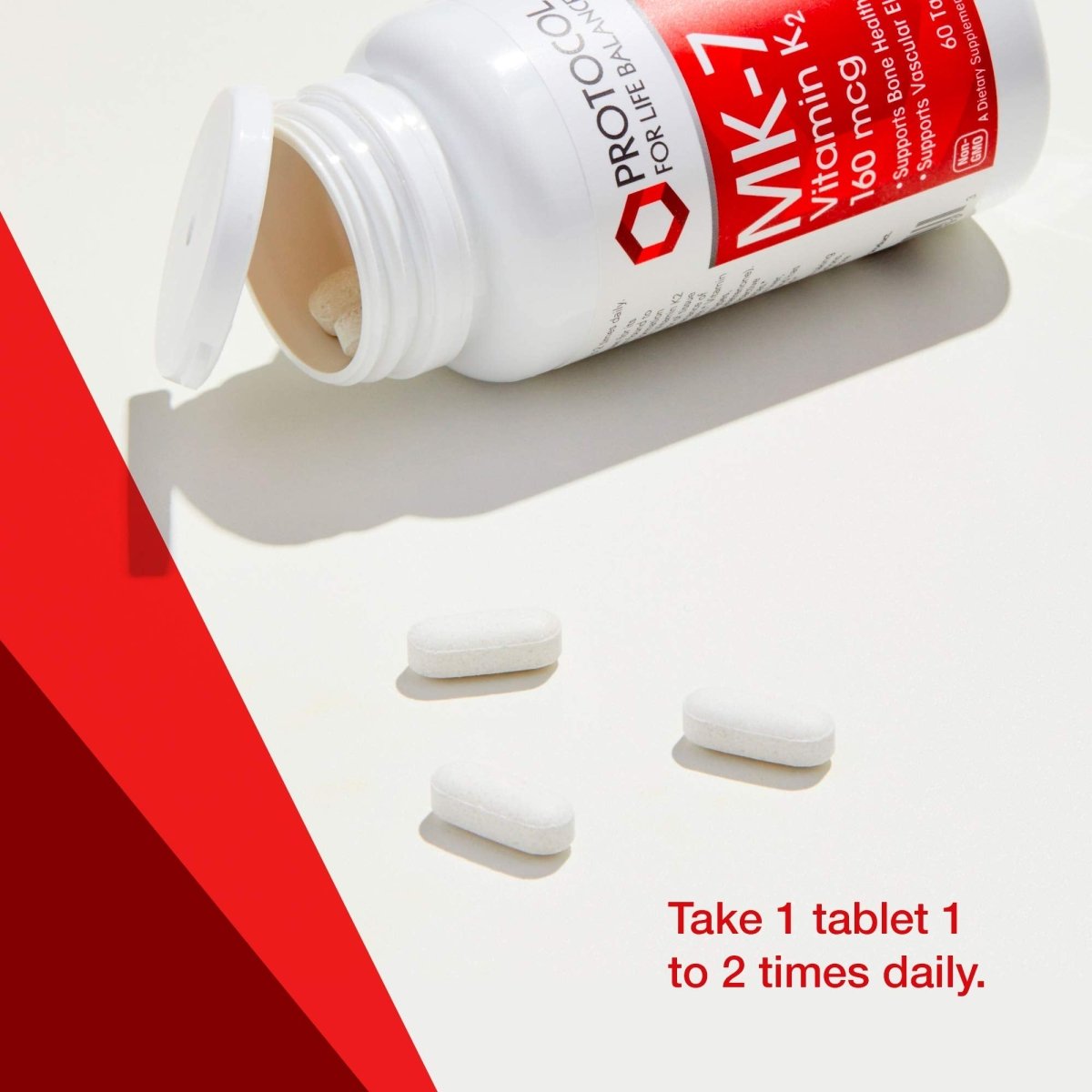 Protocol For Life Balance MK-7 Vitamine K2 160 mcg 60 Comprimés - P0993