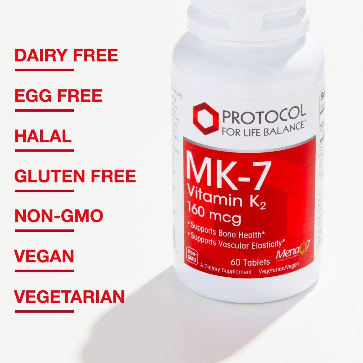 Protocol For Life Balance MK-7 Vitamine K2 160 mcg 60 Comprimés - P0993