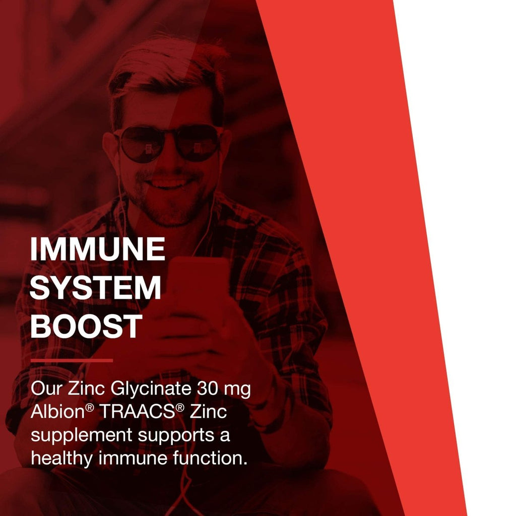 Protocole Zinc Glycinate 30mg - Complément de Zinc Glycinate - Soutien du système immunitaire - Compatible Céto et Sans produits laitiers - 120 gélules molles