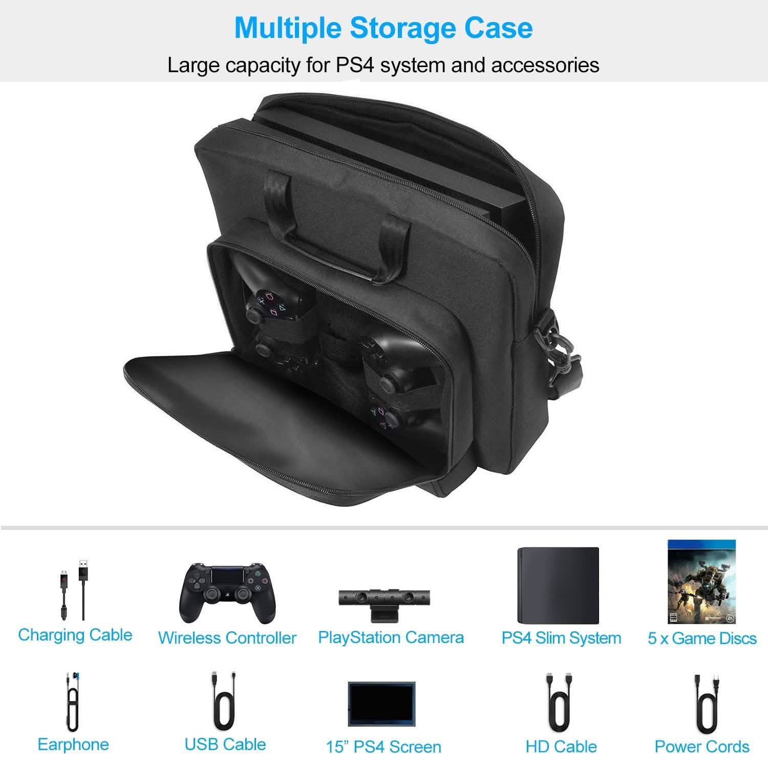 Sac à main pour accessoires de console PS4 avec bandoulière
