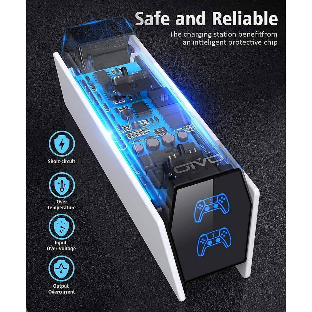 Station de recharge rapide pour manette PS5 avec adaptateur CA 5 V/3 A (Reconditionné)