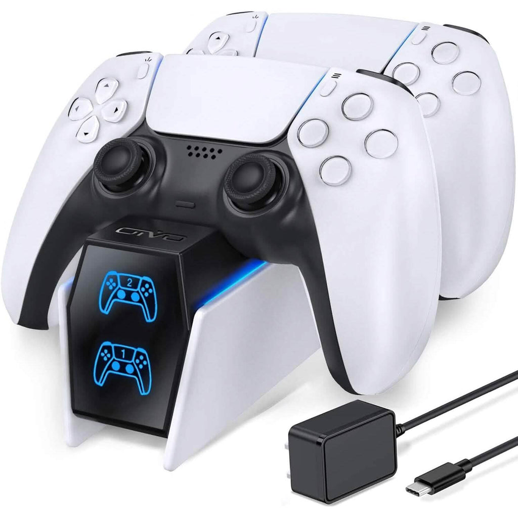 Station de recharge rapide pour manette PS5 avec adaptateur CA 5 V/3 A (Reconditionné)