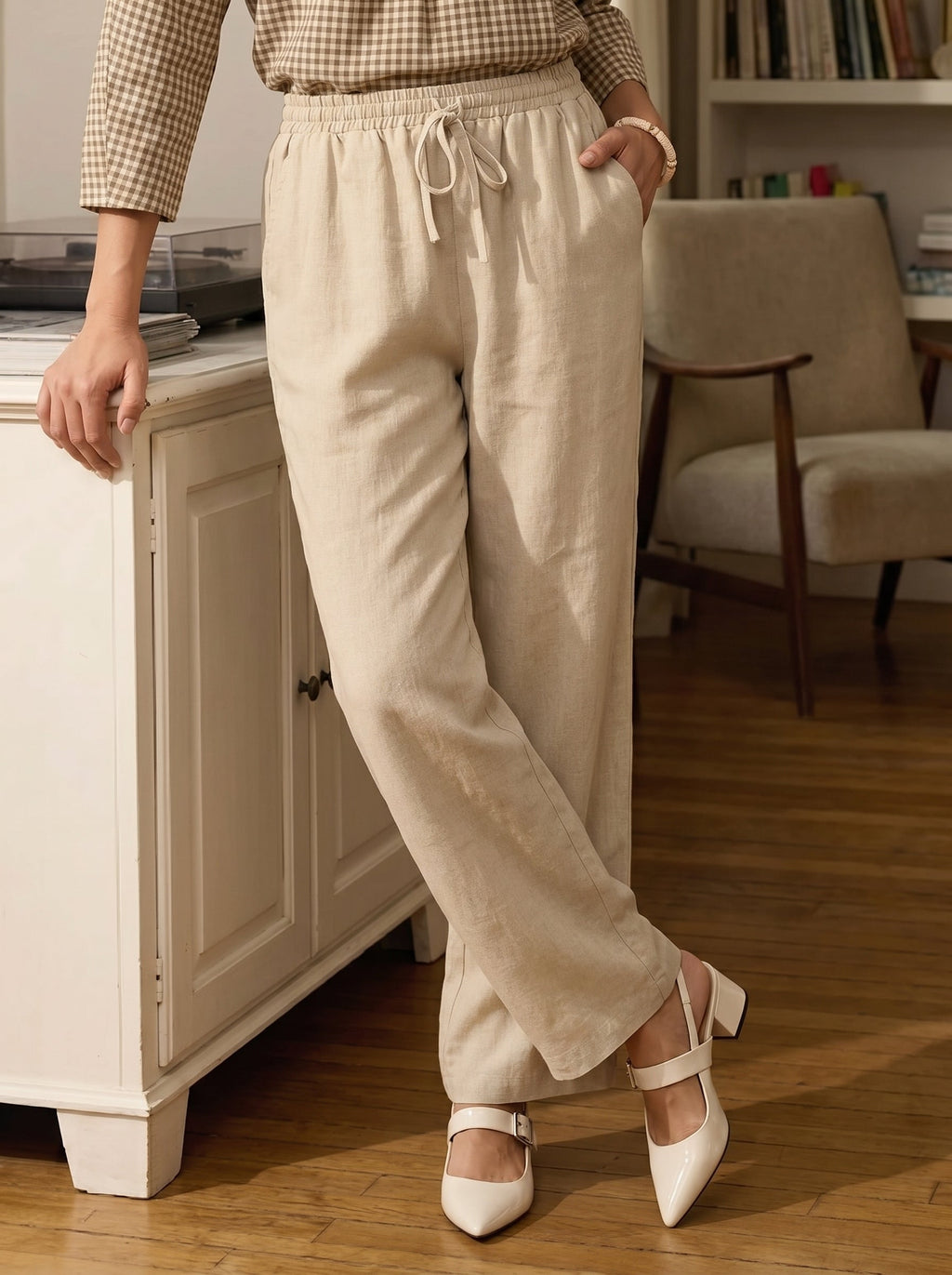 Pantalon classique 100 % lin LYON