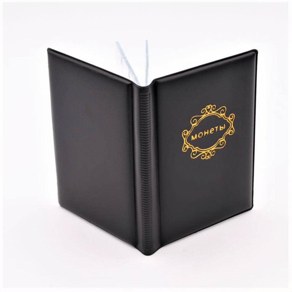 Album de pièces en cuir PU, 10 pages, 120 pochettes, pour pièces de monnaie, pièces commémoratives, médaillons, insignes, livre de collection, cadeaux pour amis et collectionneurs de pièces.