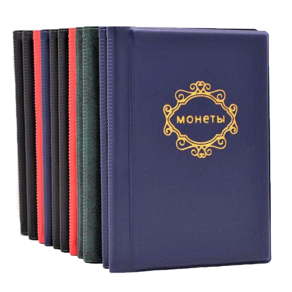 Album de pièces en cuir PU, 10 pages, 120 pochettes, pour pièces de monnaie, pièces commémoratives, médaillons, insignes, livre de collection, cadeaux pour amis et collectionneurs de pièces.