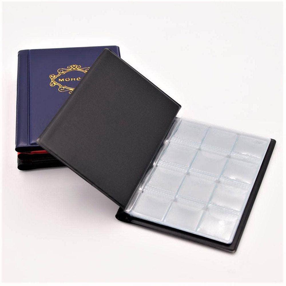 Album de pièces en cuir PU, 10 pages, 120 pochettes, pour pièces de monnaie, pièces commémoratives, médaillons, insignes, livre de collection, cadeaux pour amis et collectionneurs de pièces.