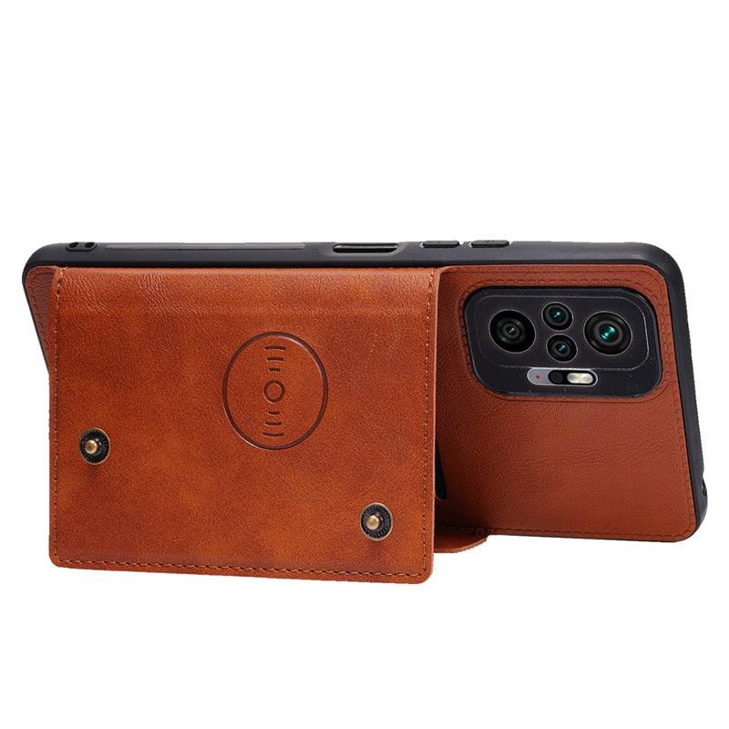 Étui à rabat en cuir synthétique pour Xiaomi Redmi Note 11 11S 10 9 8 9s 9T Mi 12 10T 11T POCO X3 GT X4 Pro F3 avec porte-cartes portefeuille et étui folio magnétique en cuir véritable