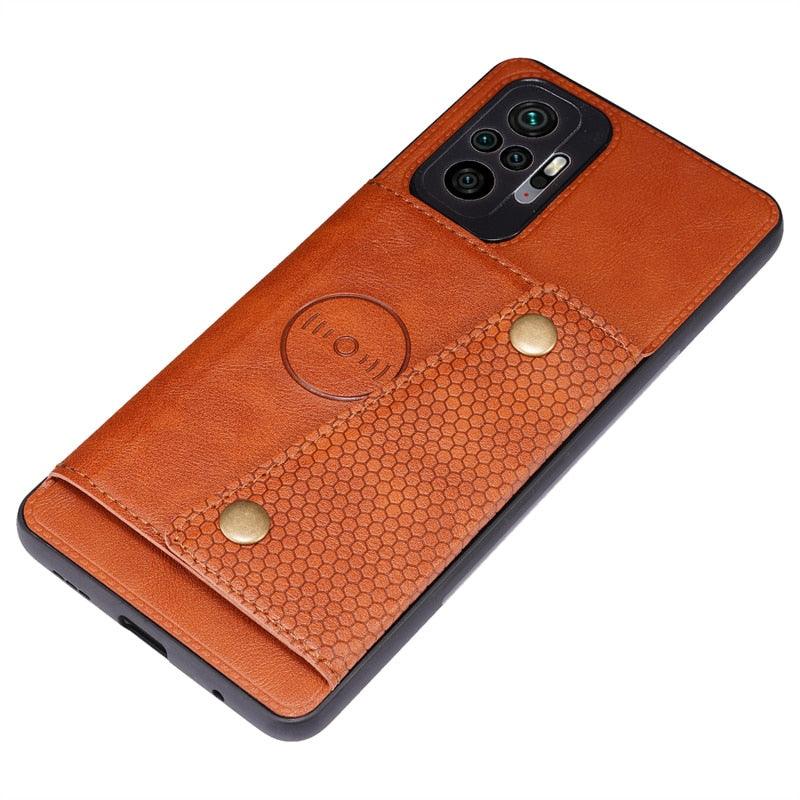 Étui à rabat en cuir synthétique pour Xiaomi Redmi Note 11 11S 10 9 8 9s 9T Mi 12 10T 11T POCO X3 GT X4 Pro F3 avec porte-cartes portefeuille et étui folio magnétique en cuir véritable