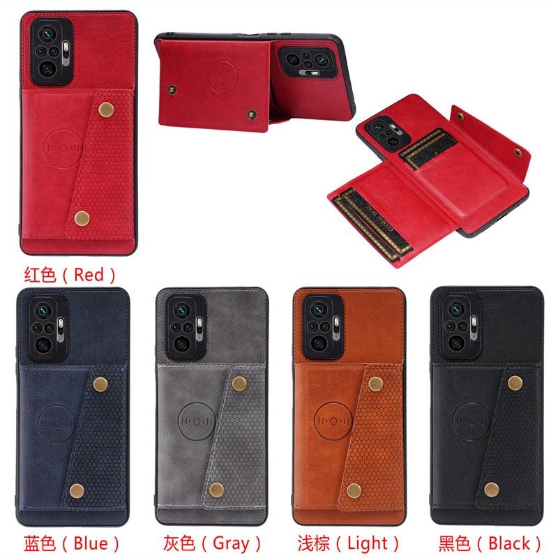 Étui à rabat en cuir synthétique pour Xiaomi Redmi Note 11 11S 10 9 8 9s 9T Mi 12 10T 11T POCO X3 GT X4 Pro F3 avec porte-cartes portefeuille et étui folio magnétique en cuir véritable