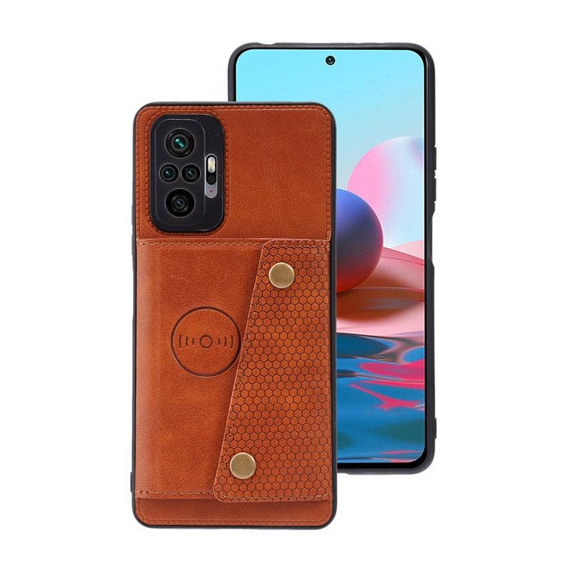 Étui à rabat en cuir synthétique pour Xiaomi Redmi Note 11 11S 10 9 8 9s 9T Mi 12 10T 11T POCO X3 GT X4 Pro F3 avec porte-cartes portefeuille et étui folio magnétique en cuir véritable