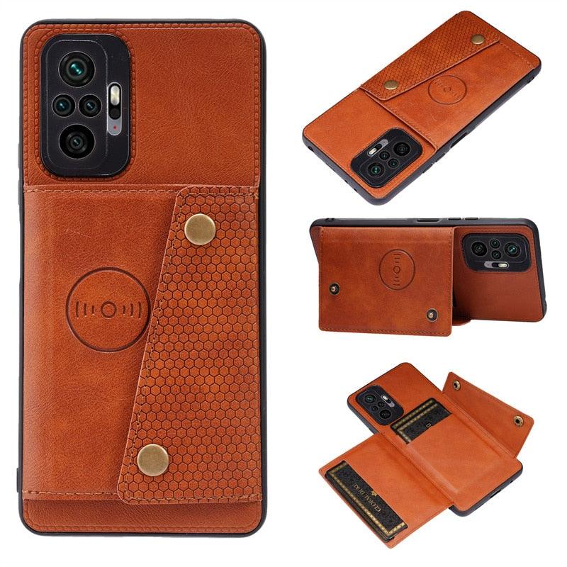 Étui à rabat en cuir synthétique pour Xiaomi Redmi Note 11 11S 10 9 8 9s 9T Mi 12 10T 11T POCO X3 GT X4 Pro F3 avec porte-cartes portefeuille et étui folio magnétique en cuir véritable