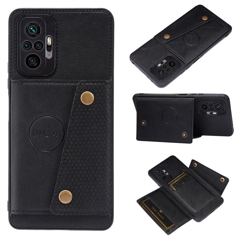 Étui à rabat en cuir synthétique pour Xiaomi Redmi Note 11 11S 10 9 8 9s 9T Mi 12 10T 11T POCO X3 GT X4 Pro F3 avec porte-cartes portefeuille et étui folio magnétique en cuir véritable