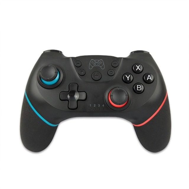 Manette de jeu Bluetooth sans fil noire pure compatible avec PC, ordinateur portable, moniteur et Smart TV