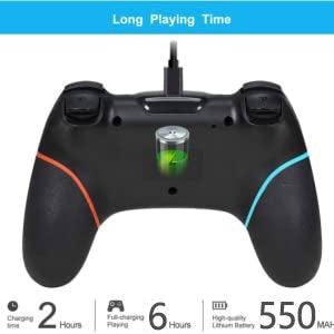 Manette de jeu Bluetooth sans fil noire pure compatible avec PC, ordinateur portable, moniteur et Smart TV