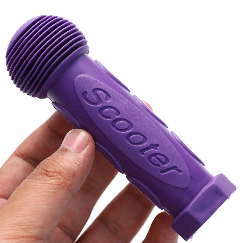 Poignées de guidon antidérapantes en caoutchouc violettes avec protection antichoc pour vélos d'équilibre, trottinettes et guidons de vélos pour enfants