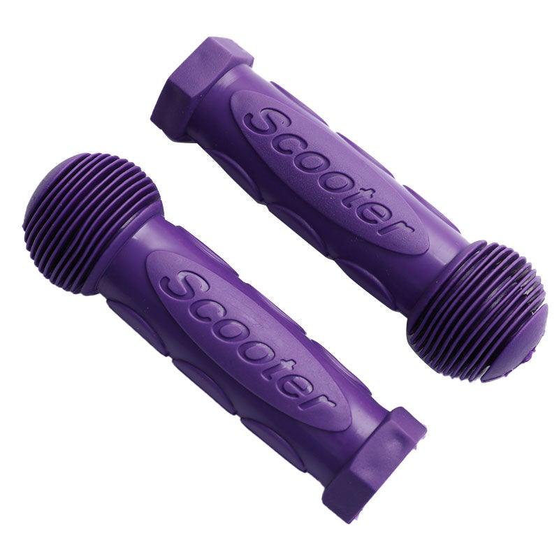 Poignées de guidon antidérapantes en caoutchouc violettes avec protection antichoc pour vélos d'équilibre, trottinettes et guidons de vélos pour enfants