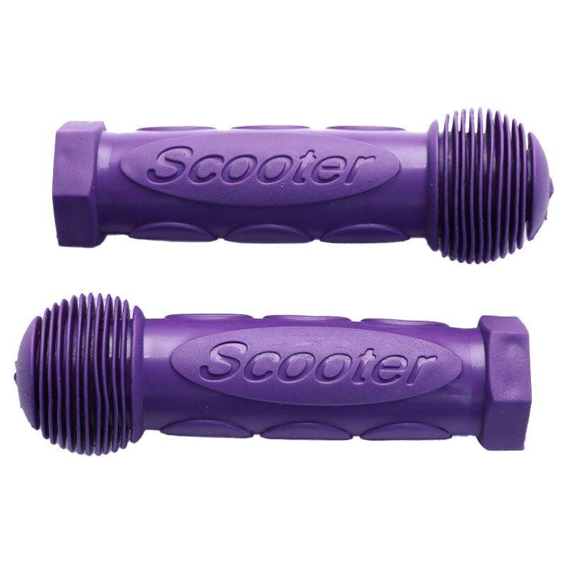Poignées de guidon antidérapantes en caoutchouc violettes avec protection antichoc pour vélos d'équilibre, trottinettes et guidons de vélos pour enfants