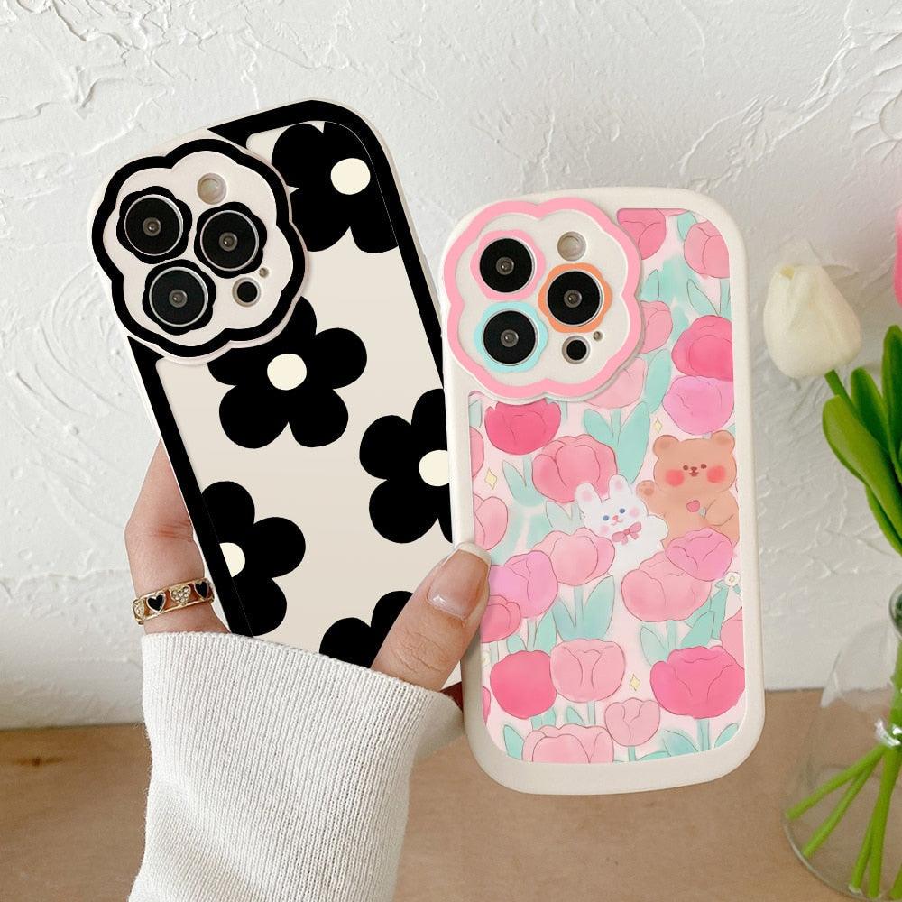 Coque de téléphone à motif floral violet pour iPhone 11, iPhone 13 14 Pro Max, iPhone 12. Housse arrière souple pour iPhone 11, iPhone 14. Joli motif floral, prise en main confortable et design esthétique.