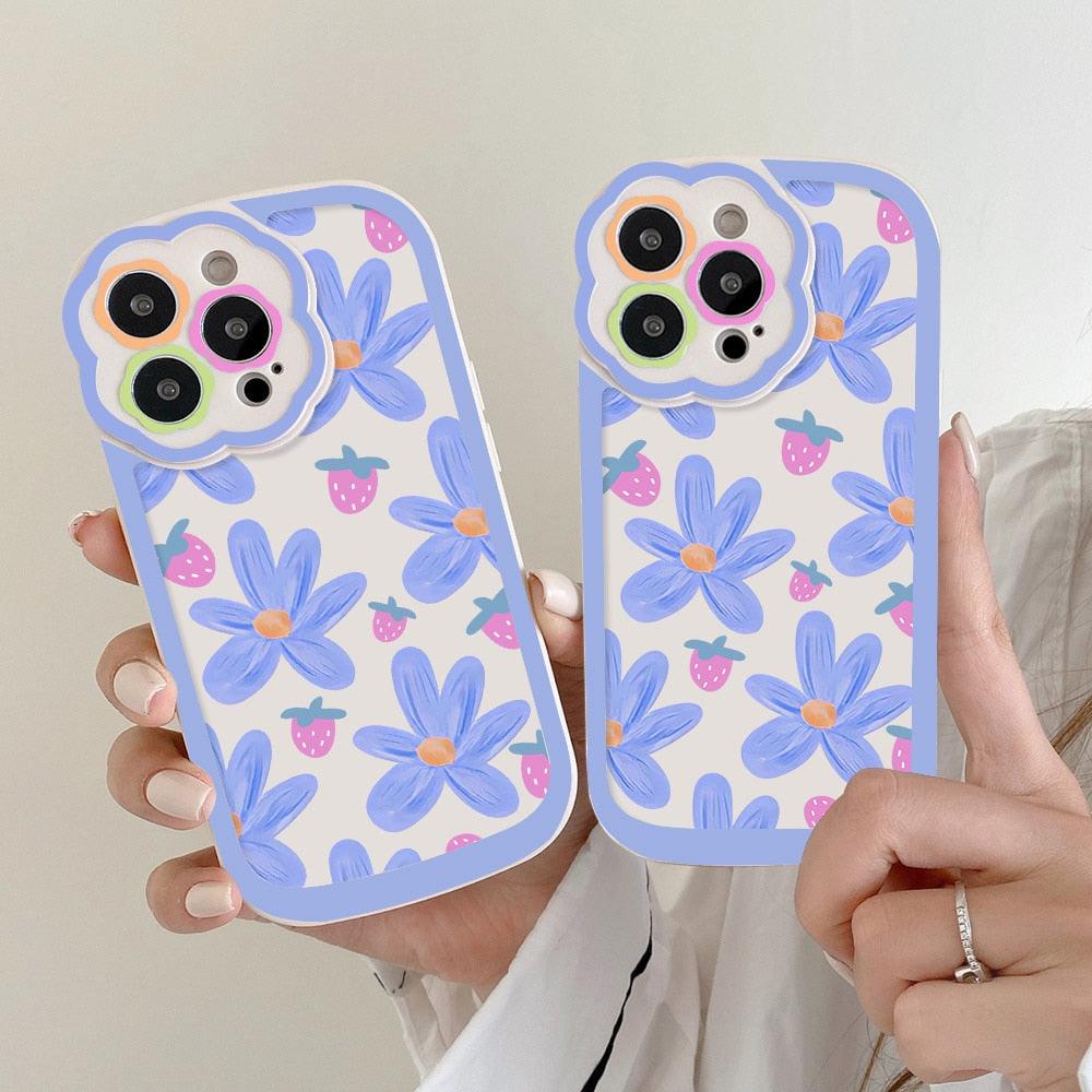 Coque de téléphone à motif floral violet pour iPhone 11, iPhone 13 14 Pro Max, iPhone 12. Housse arrière souple pour iPhone 11, iPhone 14. Joli motif floral, prise en main confortable et design esthétique.