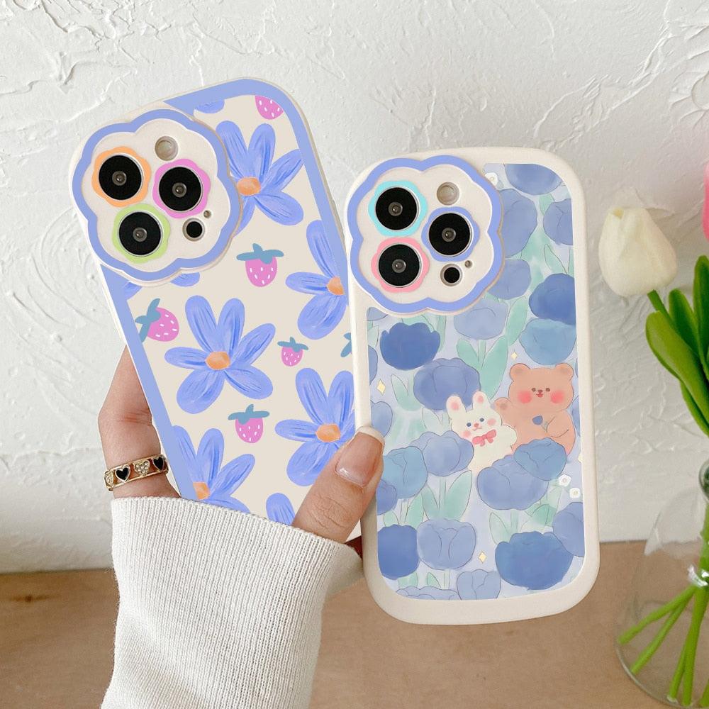 Coque de téléphone à motif floral violet pour iPhone 11, iPhone 13 14 Pro Max, iPhone 12. Housse arrière souple pour iPhone 11, iPhone 14. Joli motif floral, prise en main confortable et design esthétique.
