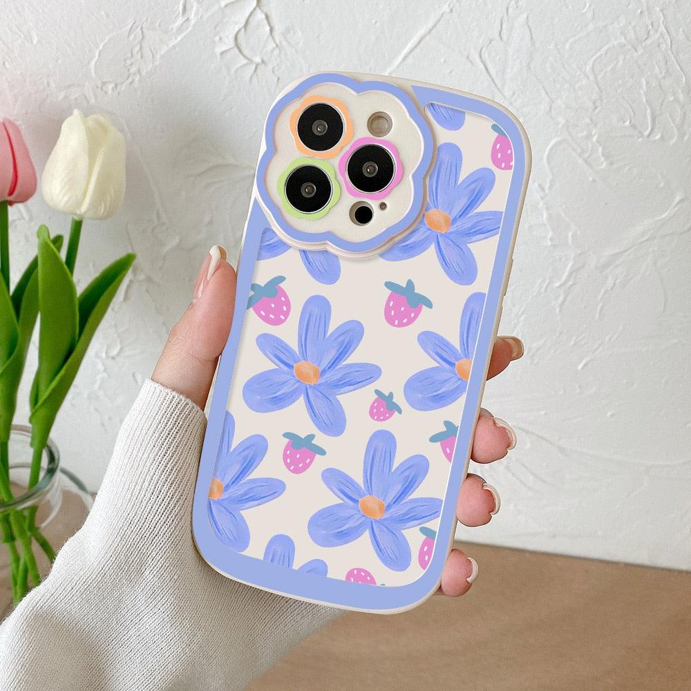 Coque de téléphone à motif floral violet pour iPhone 11, iPhone 13 14 Pro Max, iPhone 12. Housse arrière souple pour iPhone 11, iPhone 14. Joli motif floral, prise en main confortable et design esthétique.