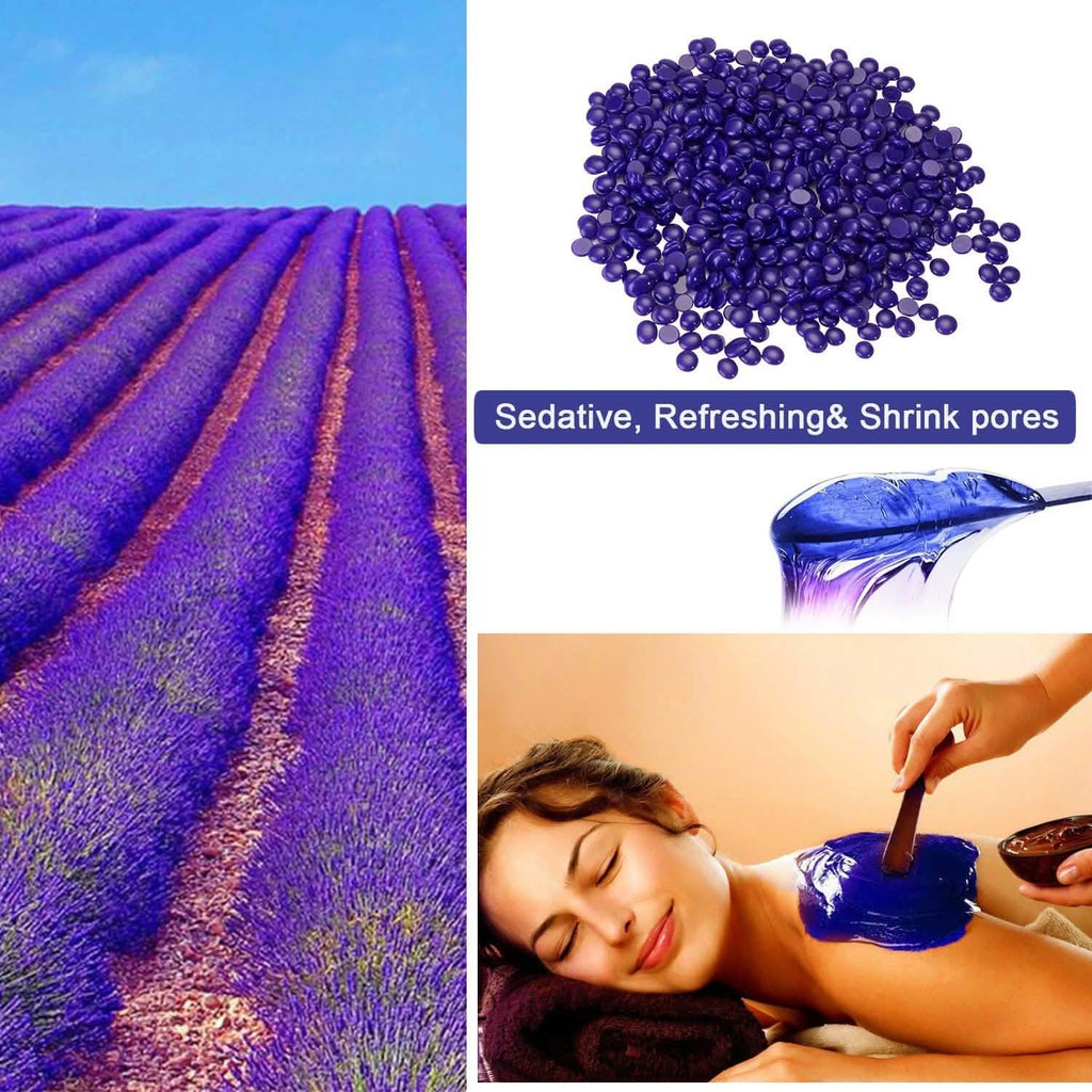 Fèves de cire chaude violettes pour épilation
