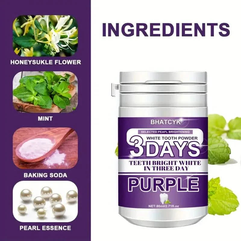 Poudre dentifrice violette