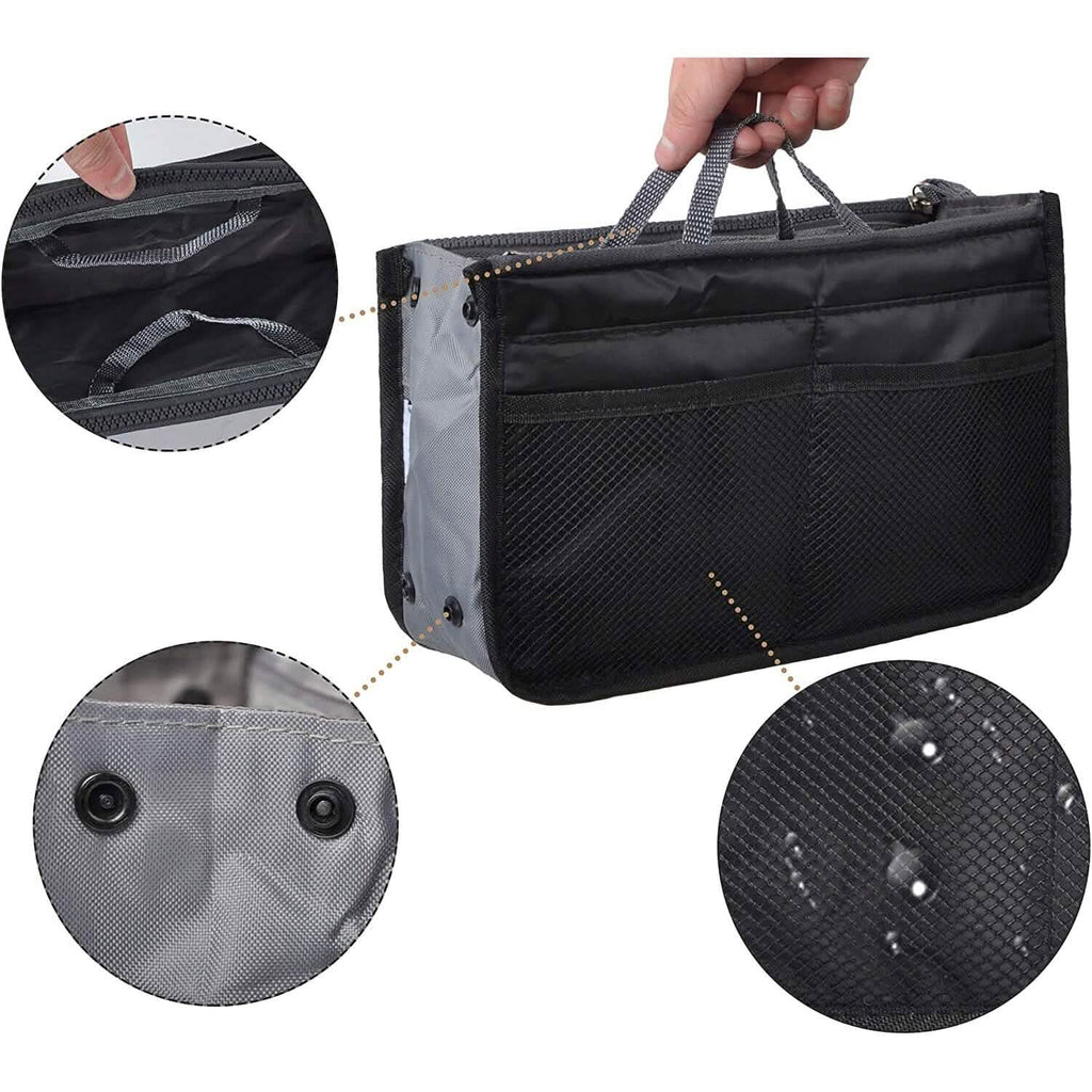 Sac de rangement pour insert de sac à main, organiseur de voyage polyvalent, insert de sac cosmétique avec multi-poches