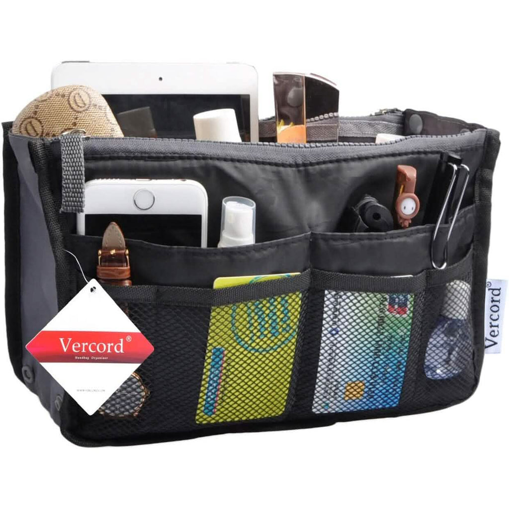 Sac de rangement pour insert de sac à main, organiseur de voyage polyvalent, insert de sac cosmétique avec multi-poches