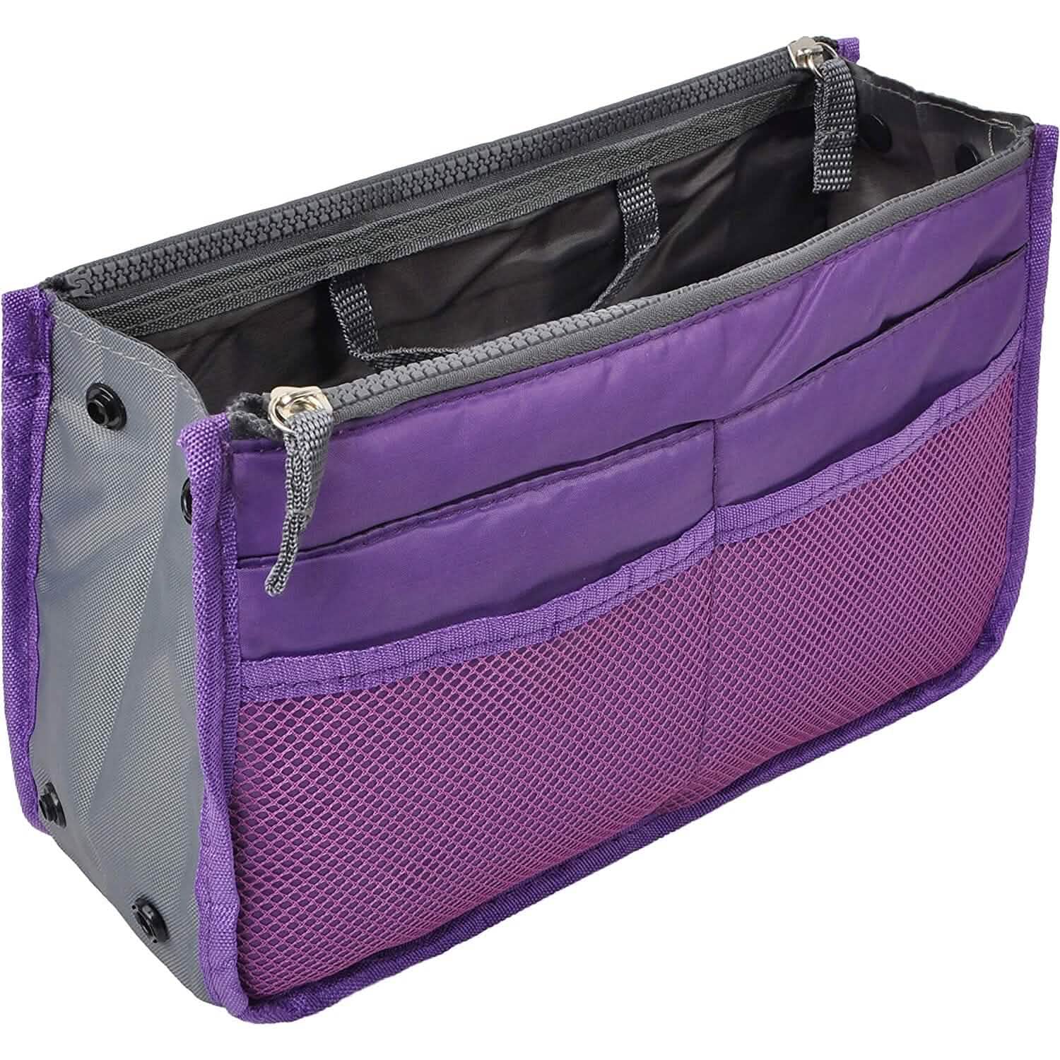 Sac de rangement pour insert de sac à main, organiseur de voyage polyvalent, insert de sac cosmétique avec multi-poches