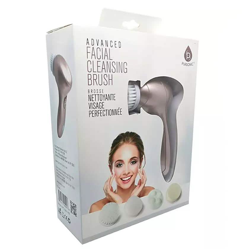 Trousse combinée brosse nettoyante et masseur facial Pursonic 4-en-1 de qualité supérieure