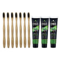Ensemble de brosses à dents Pursonic en bambou blanchissantes au charbon de bois