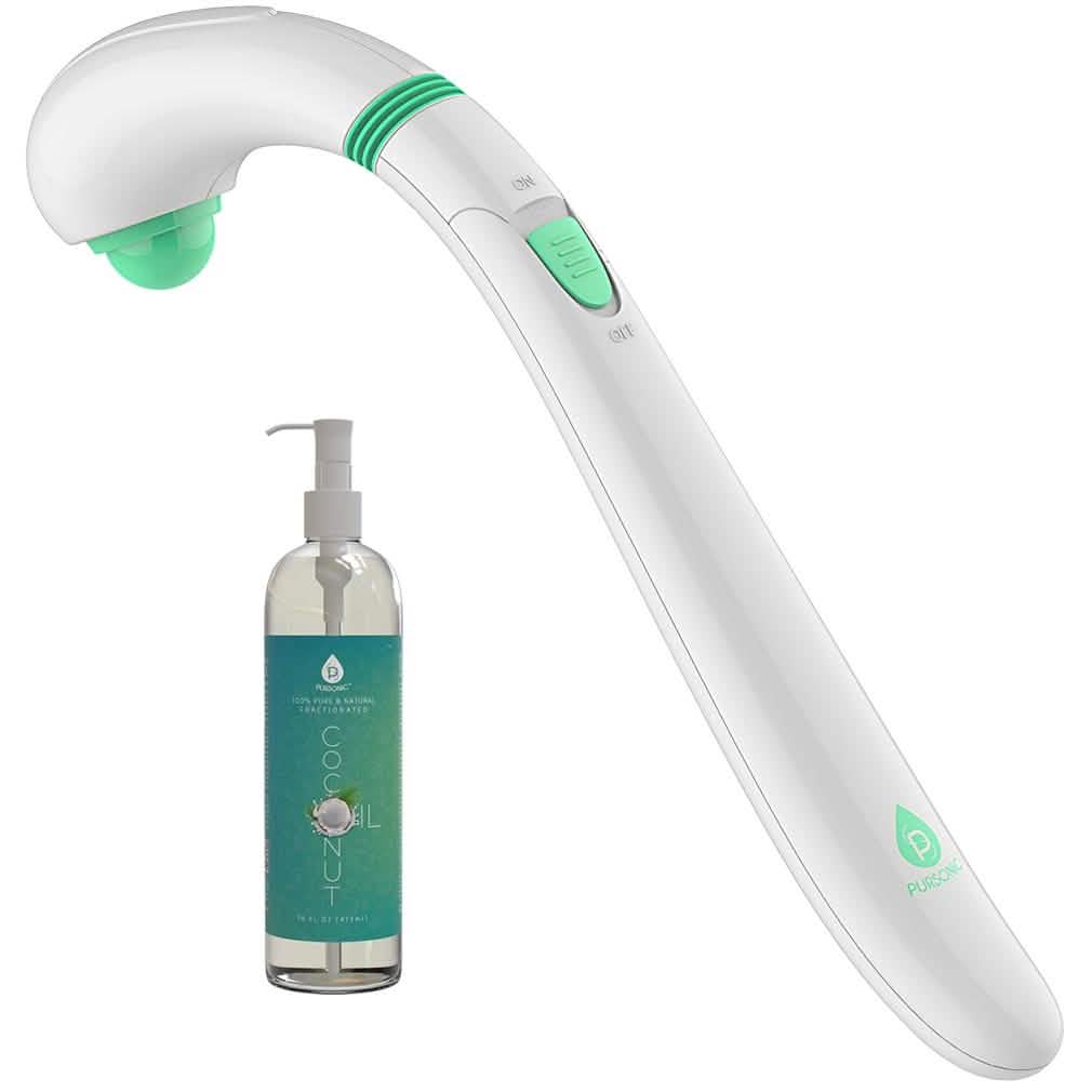 Pursonic masseur portatif et huile de coco fractionnée 100 % pure Pursonic