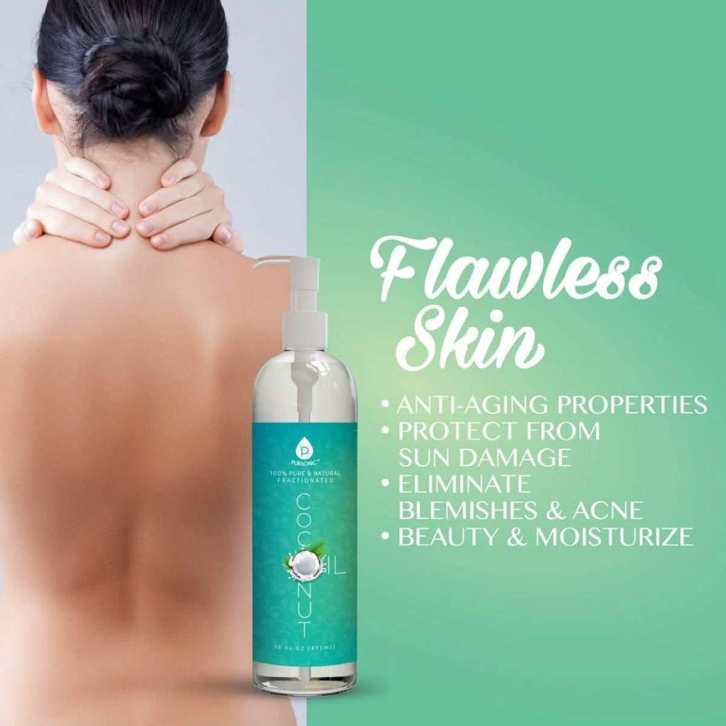 Pursonic masseur portatif et huile de coco fractionnée 100 % pure Pursonic