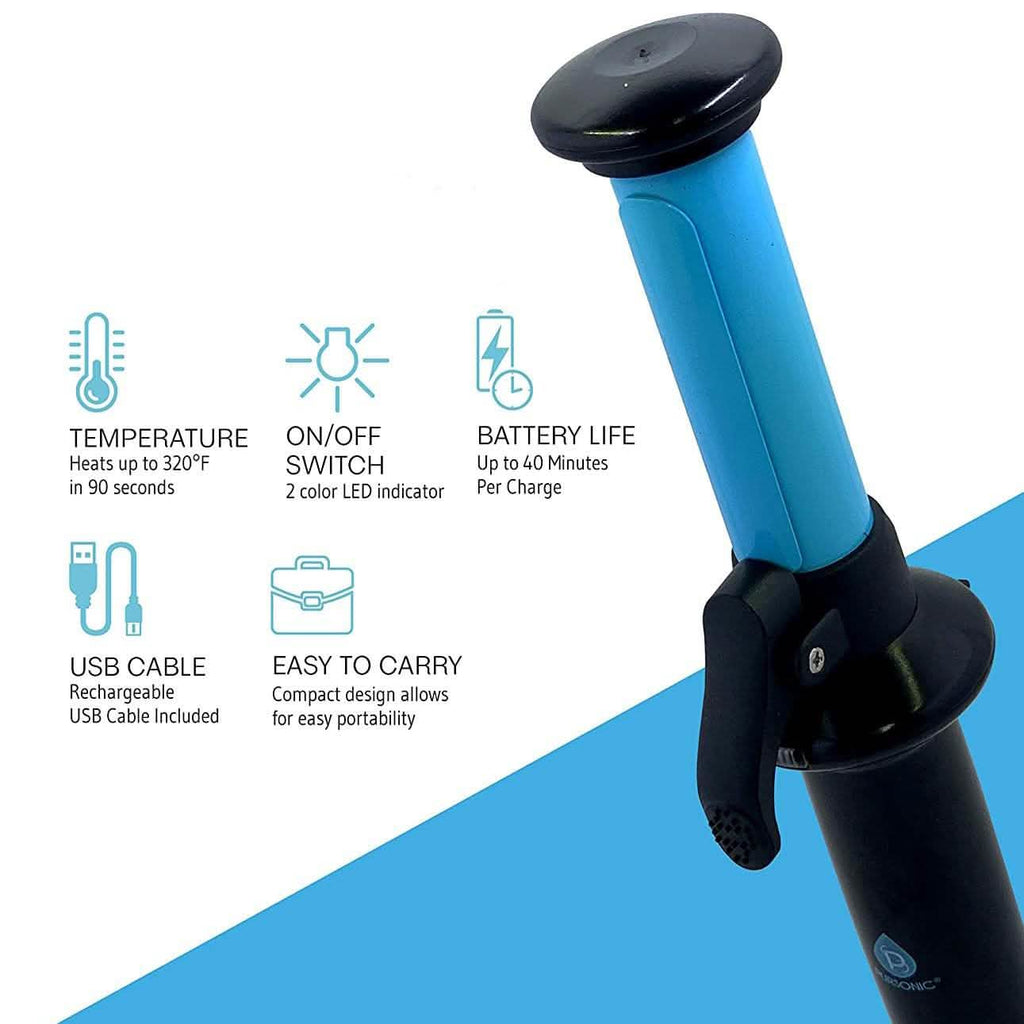 Fer à friser Pursonic portable sans fil rechargeable USB