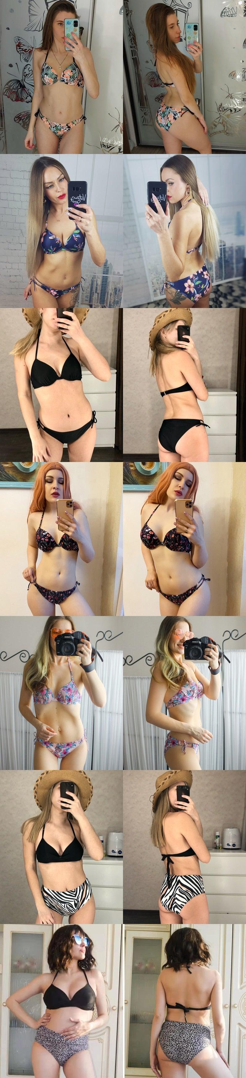 Maillot de bain bikini push-up imprimé floral pour femme - Ensemble de bikinis brésiliens - Vêtements de plage pour femme - Maillots de bain bikini imprimés floraux 2 pièces