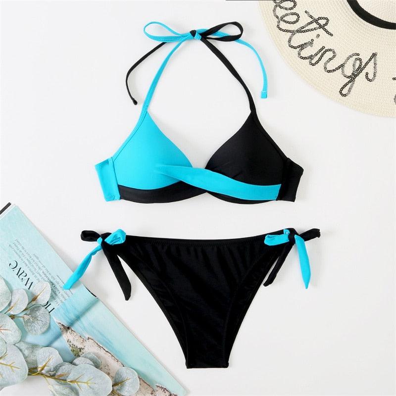 Bikinis Push-Up 2022 Nouveaux Maillots de Bain Bikini Femme Imprimé Floral Maillots de Bain pour Femme Maillots de Bain Deux Pièces Bikini Femme Ensembles Bikini Imprimé Floral Maillot de Bain Vêtements de Plage Maillot de Bain Femme Deux Pièces