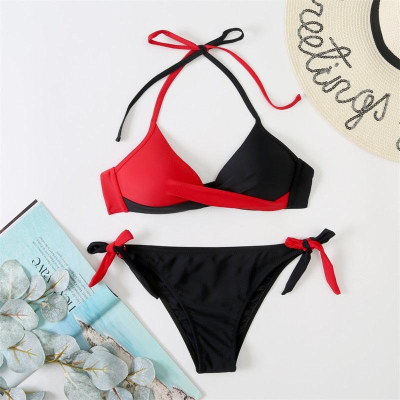 Bikinis Push-Up 2022 Nouveaux Maillots de Bain Bikini Femme Imprimé Floral Maillots de Bain pour Femme Maillots de Bain Deux Pièces Bikini Femme Ensembles Bikini Imprimé Floral Maillot de Bain Vêtements de Plage Maillot de Bain Femme Deux Pièces
