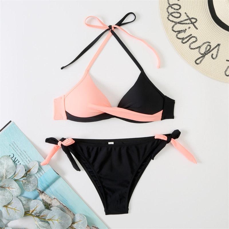 Bikinis Push-Up 2022 Nouveaux Maillots de Bain Bikini Femme Imprimé Floral Maillots de Bain pour Femme Maillots de Bain Deux Pièces Bikini Femme Ensembles Bikini Imprimé Floral Maillot de Bain Vêtements de Plage Maillot de Bain Femme Deux Pièces